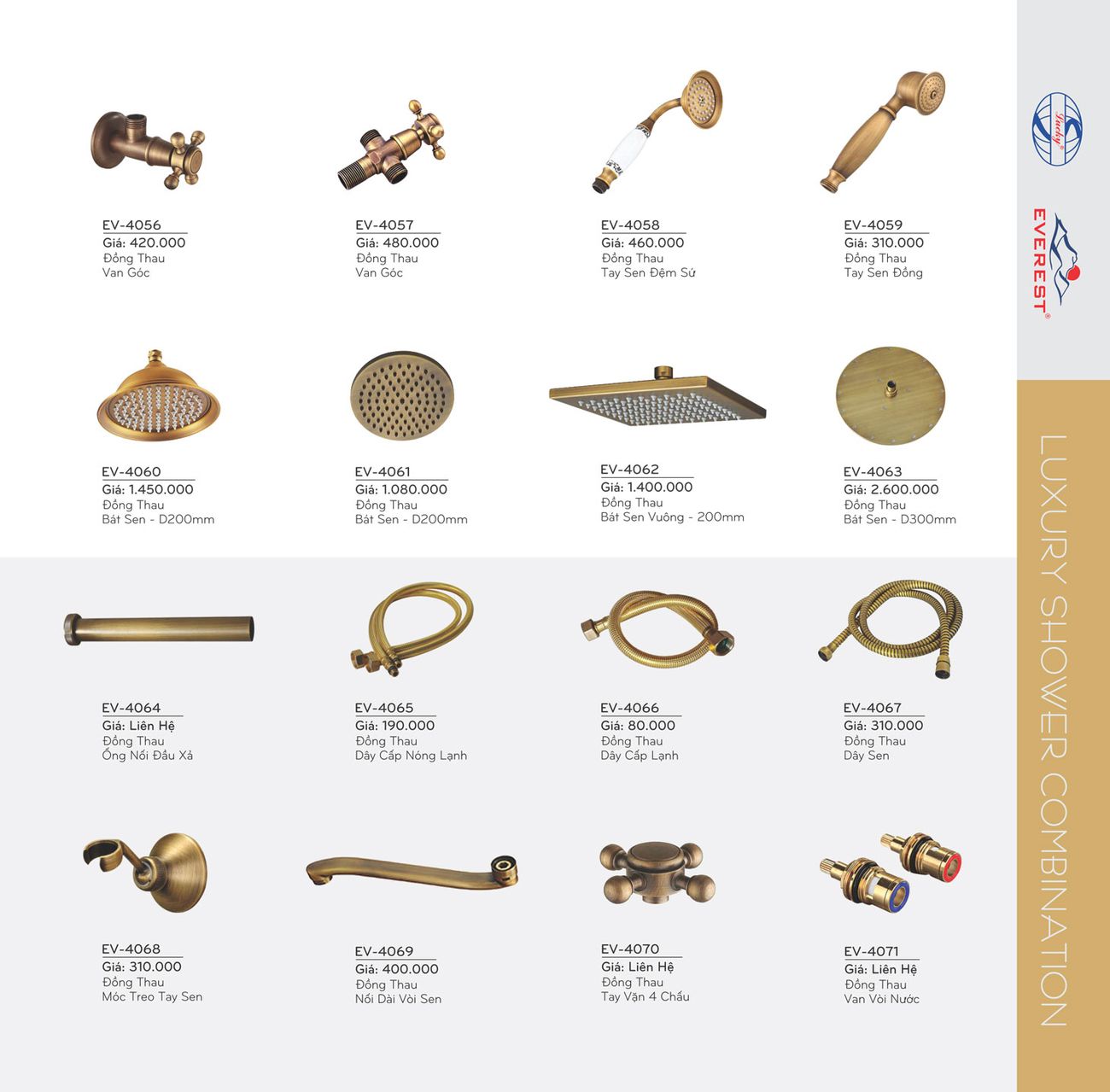 Thiết bị vệ sinh EVEREST Cổ Điển Catalogue và Bảng giá mới nhất /Page 